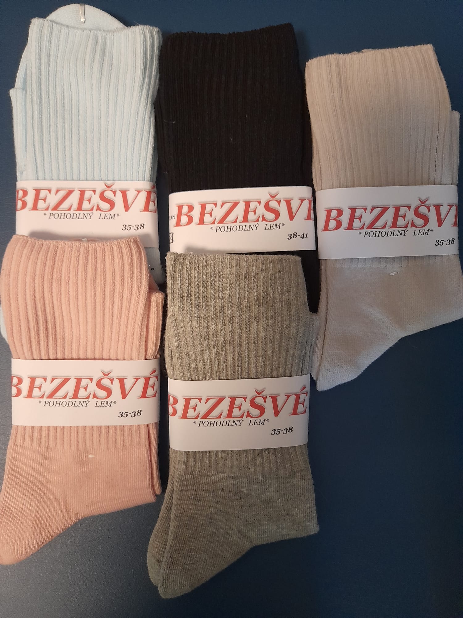 Bezešvé ponožky - 1 pár